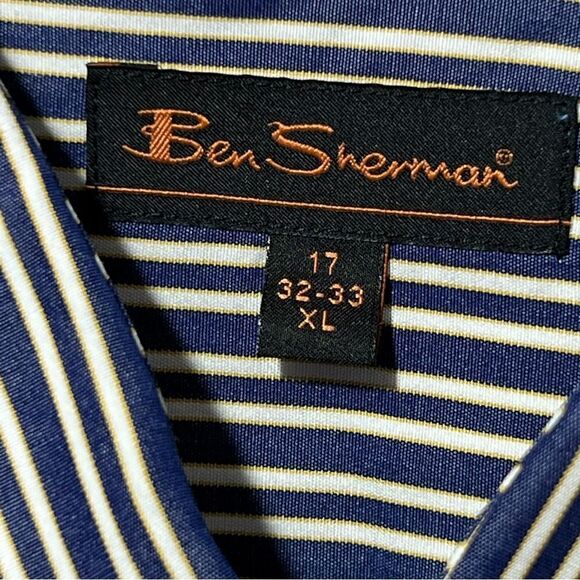 Ben Sherman ,Mens 17,32-33 Xl, long sleeves, button, front, pinstripe shirt - Picture 2 of 7